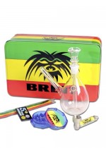 Mini Bong Set with Grinder & Metal Pipe by Breit