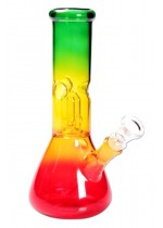 Glass Bong 'Rasta' with Dome Perco & Ice Pocket 210mm