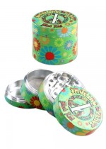 Aluminium Grinder 'Smoking for Peace' 4 Parts 54mm by Black Leaf