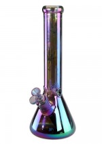 Stikla bongs ar Ledus kabatu 'Purple Magic' 360mm no Black Leaf