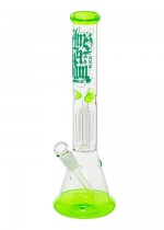 Glass Bong 'Green' with 4 Arm & Ice Pocket 410mm by Amsterdam