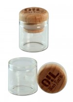 Container with Wood Lid 'Glass' 10ml by Black Leaf