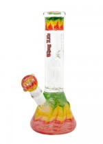 Glass Bong 'Rasta' with with 6-Arm & Ice Pocket 250mm by Thug Life