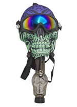 Gas Mask with Bong 'Purple Skull' by Amsterdam