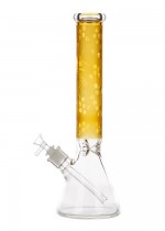 Glass Bong 'Yellow' with Ice Pocket 380mm by Amsterdam