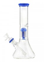 Glass Bong with 6-Arm perc. & Ice Pocket LIGHT BLUE 280mm by Amsterdam
