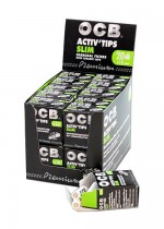 Filters with Activated Carbon 'Activ Tips' SLIM 10pcs Pack by OCB