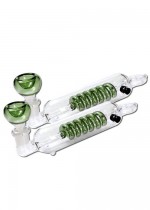 Glass Hand Pipe with Spiral L 180mm